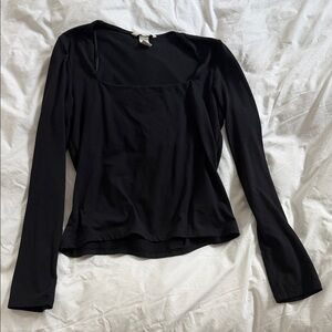 H&M Classic Black Long Sleeve Top